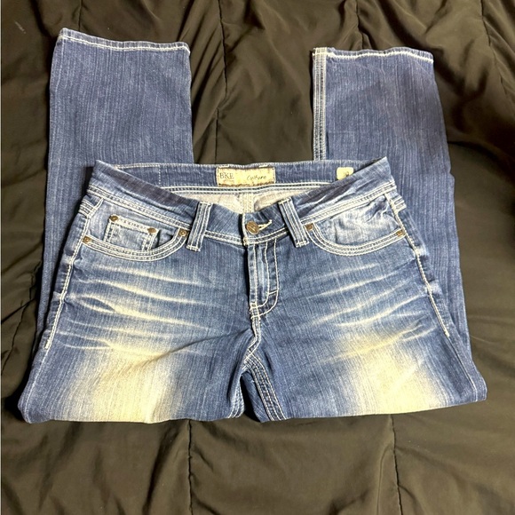 Buckle BKE Culture 24’ crop with 3’’ cuff dark wash jeans size 30 - Picture 1 of 10